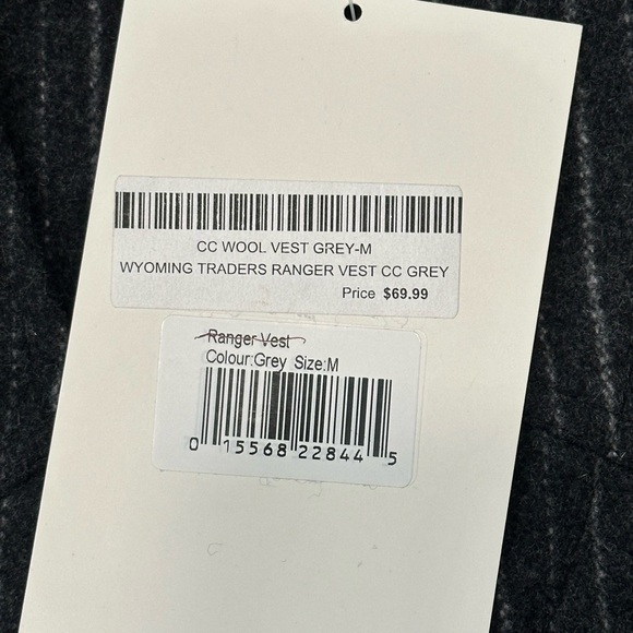 NEW Wyoming Traders Ranger Vest in Pinstripe Gray Size Medium - Picture 5 of 9